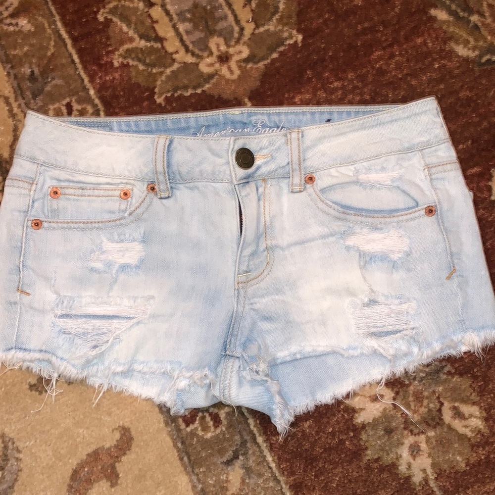 American Eagle Destroyed Jean Shorts Size 4